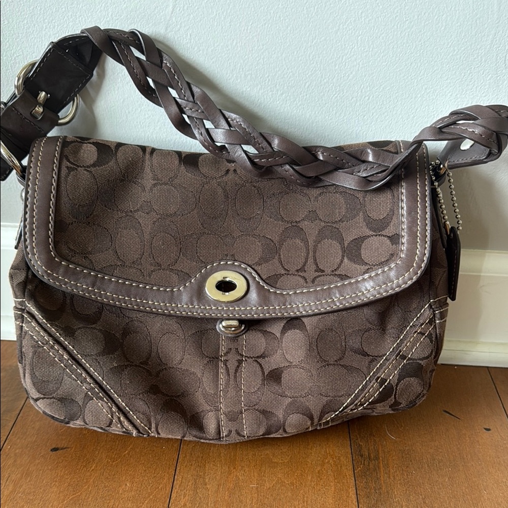Coach Dark Brown Leather Handbag
